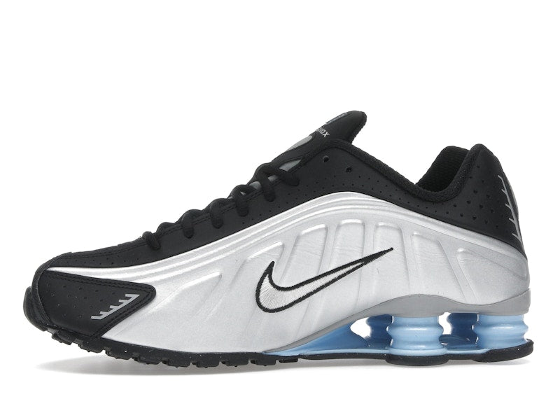 Nike Shox R4 Metallic Silver Black Psychic Blue