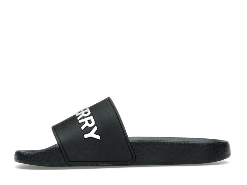 Burberry Logo Slides Black Optic White