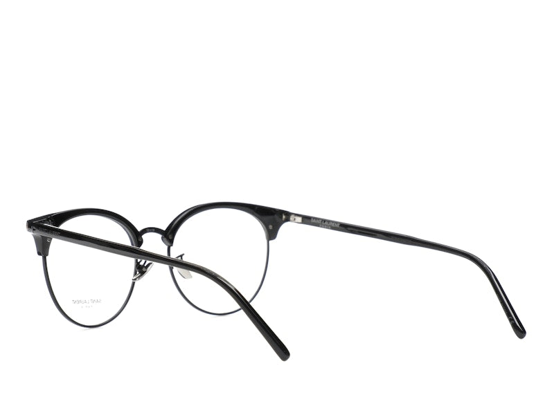 Saint Laurent Round-Frame Acetate Optical Frames Black Black Transparent (SL233F-30002729-001)