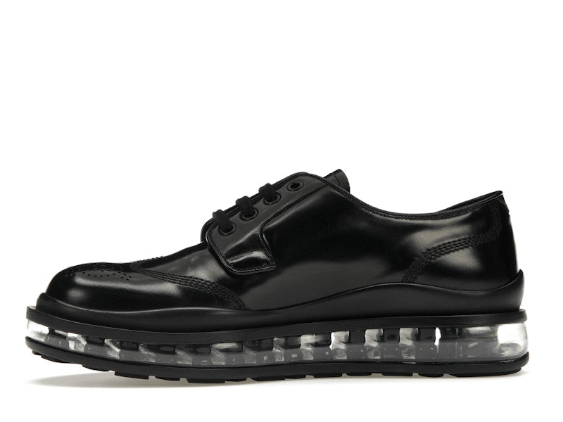 Prada Lace-Up Derby Black Brushed Leather