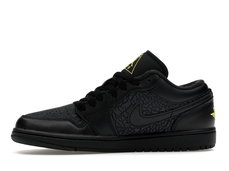 Jordan 1 Low Black Elephant Print