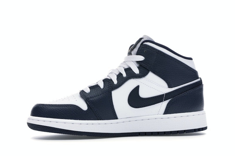 Jordan 1 Mid White Metallic Gold Obsidian (GS)