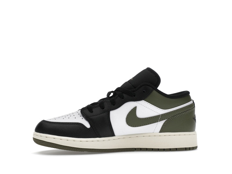 Jordan 1 Low Black Toe Medium Olive (GS)