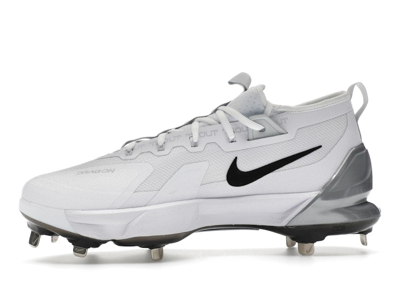 Nike Force Zoom Trout 9 Elite White Black Pure Platinum Metallic Silver