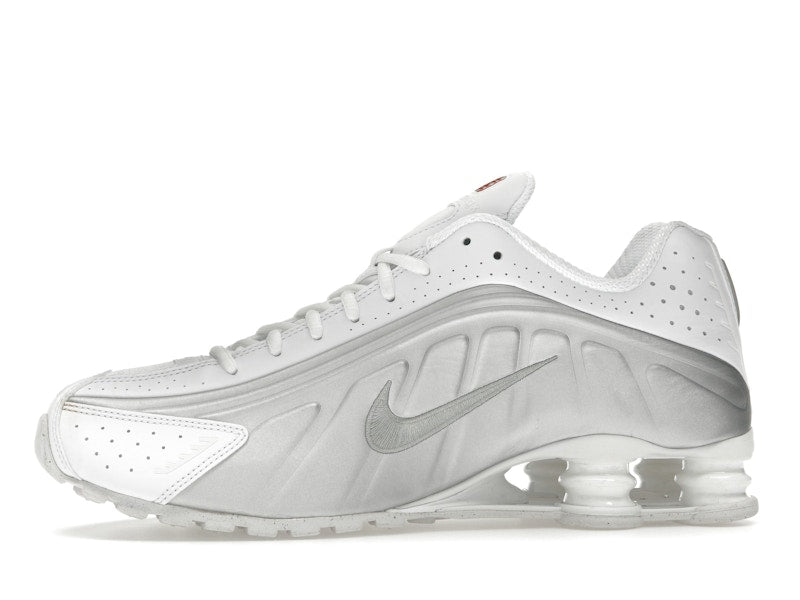 Nike Shox R4 White Bright Crimson Metallic Silver