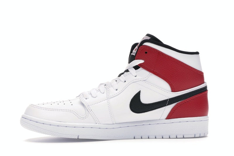 Jordan 1 Mid White Black Gym Red