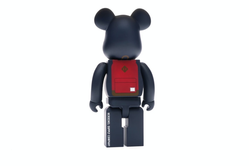 Bearbrick Medicom Herschel Peacoat 100% & 400% Set Navy