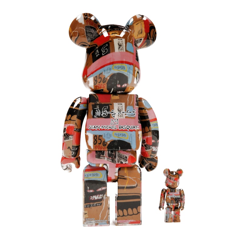 Bearbrick Andy Warhol x JEAN-MICHEL BASQUIAT #2 100% & 400% Set