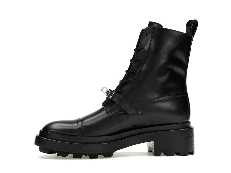 Hermes Funk Ankle Boot Noir Calfskin Leather