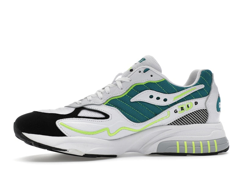Saucony 3D Grid Hurricane White Green Lime
