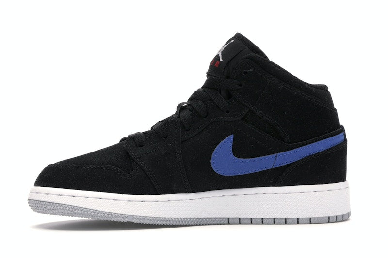 Jordan 1 Mid Multi-Color Swoosh Black (GS)