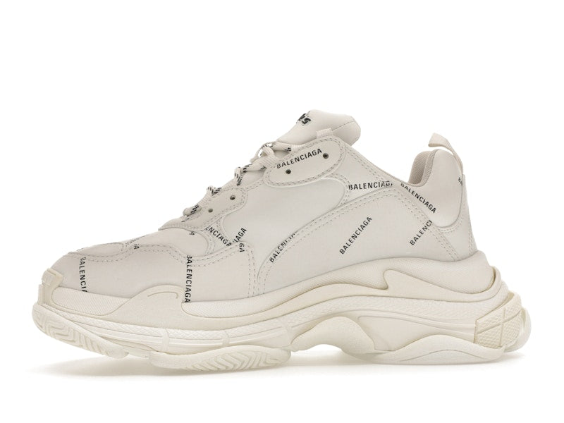 Balenciaga Triple S Allover Logo White