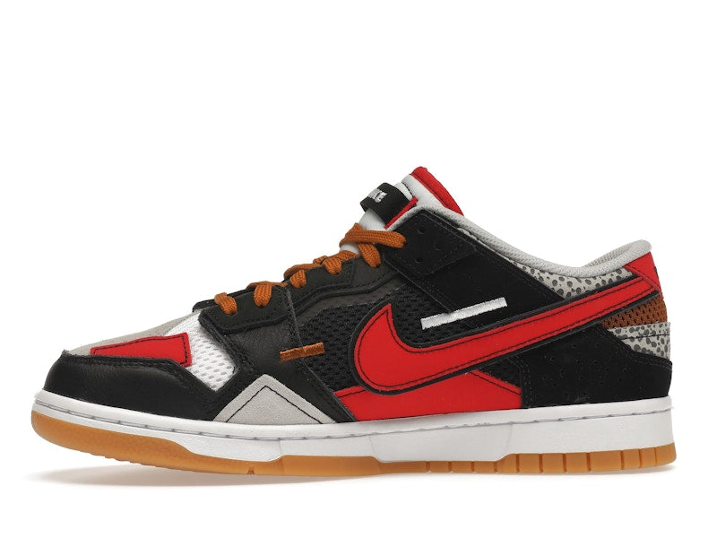 Nike Dunk Low Scrap Black Grey University Red