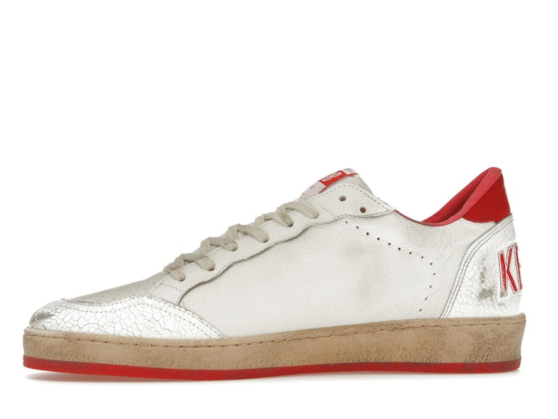 Golden Goose Ball-Star Low White Red