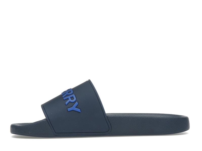 Burberry Embossed Logo Slide Blue