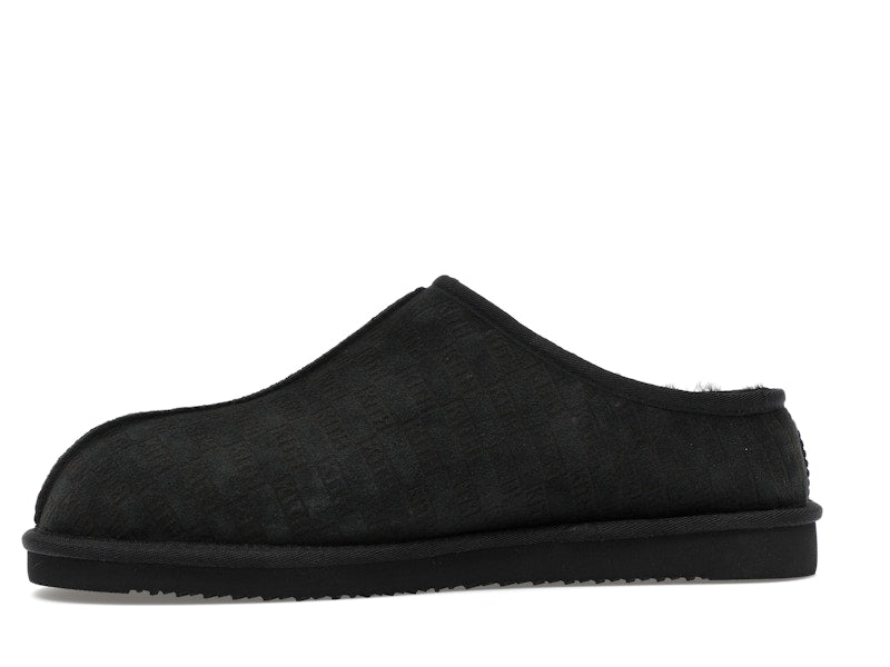 Kith Kithmas Monogram Shearling Slippers Black