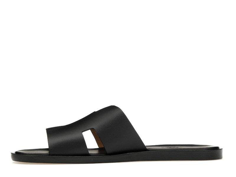 Hermes Izmir Sandal Noir Smooth Calfskin Leather