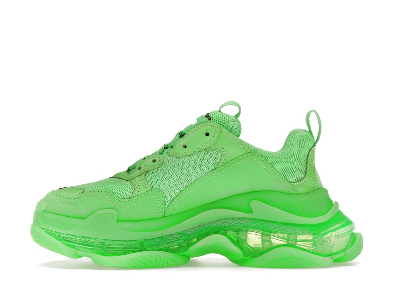 Balenciaga Triple S Soft Neon Green Clear Sole (Women's)