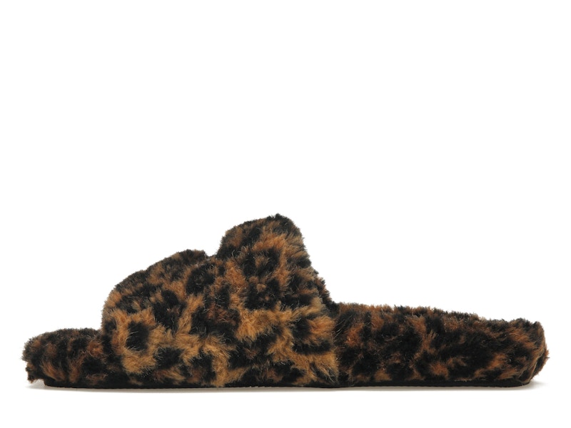 Balenciaga Furry Slide Leopard Brown Black