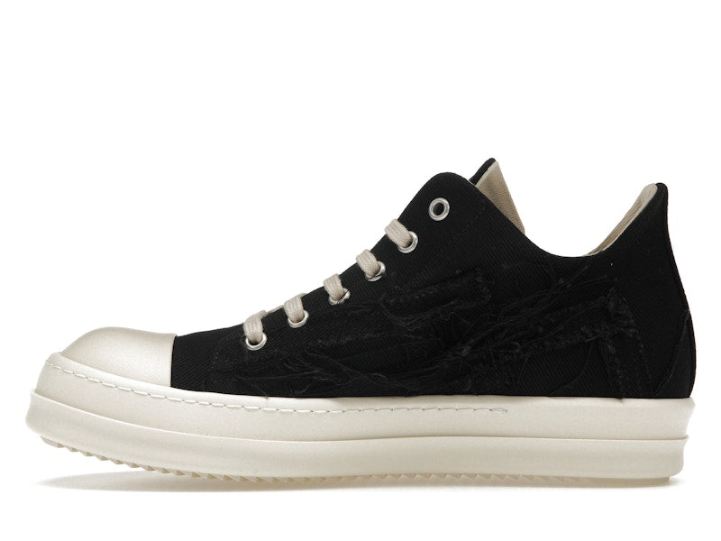 Rick Owens DRKSHDW Slashed Low Sneaks Black Milk