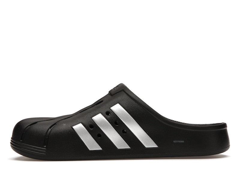 adidas Adilette Clog Black Silver