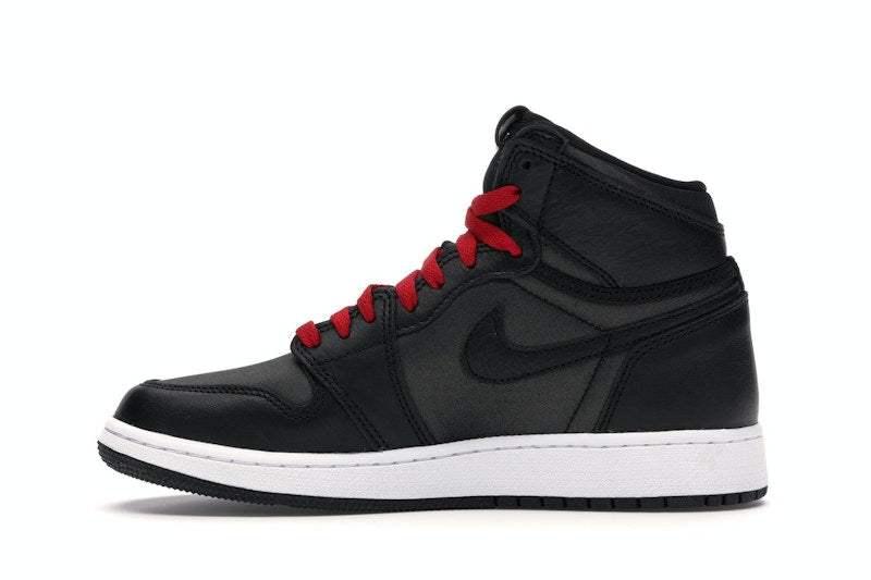 Jordan 1 Retro High Black Satin Gym Red Black (GS)