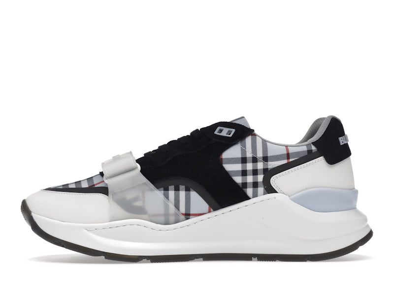 Burberry Ramsey Haymarket Check Print Light Blue White Black