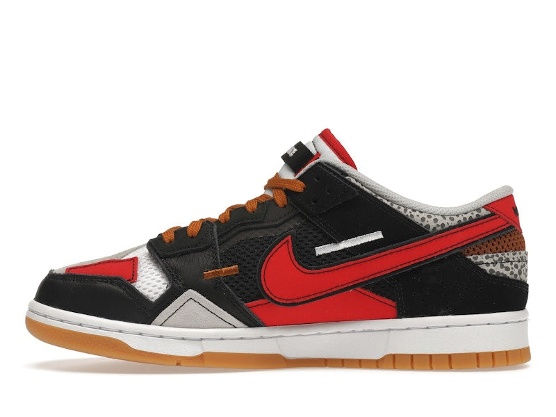 Nike Dunk Low Scrap Black Grey University Red