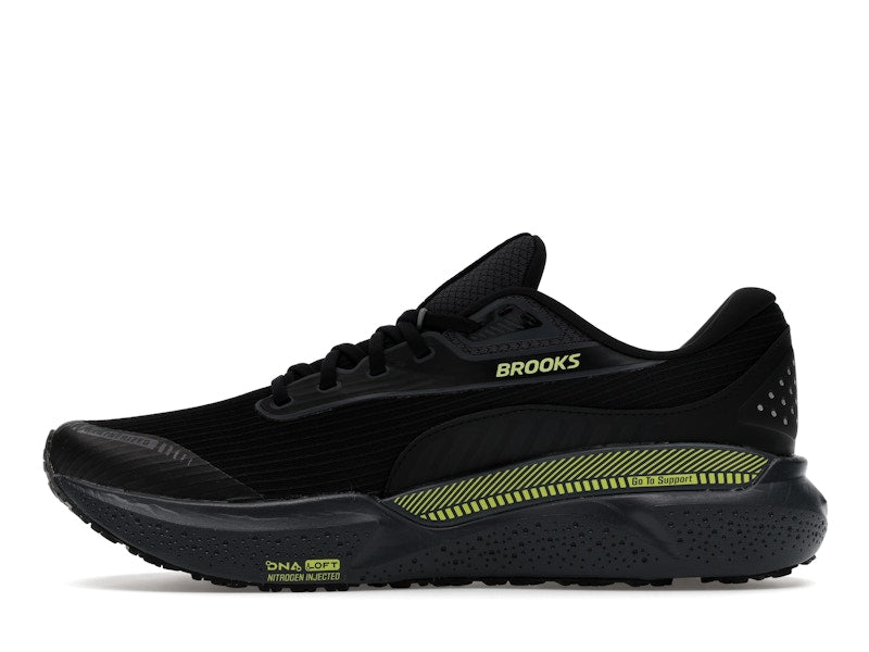 Brooks Adrenaline GTS 24 Weatherized Black Ebony New Yellow