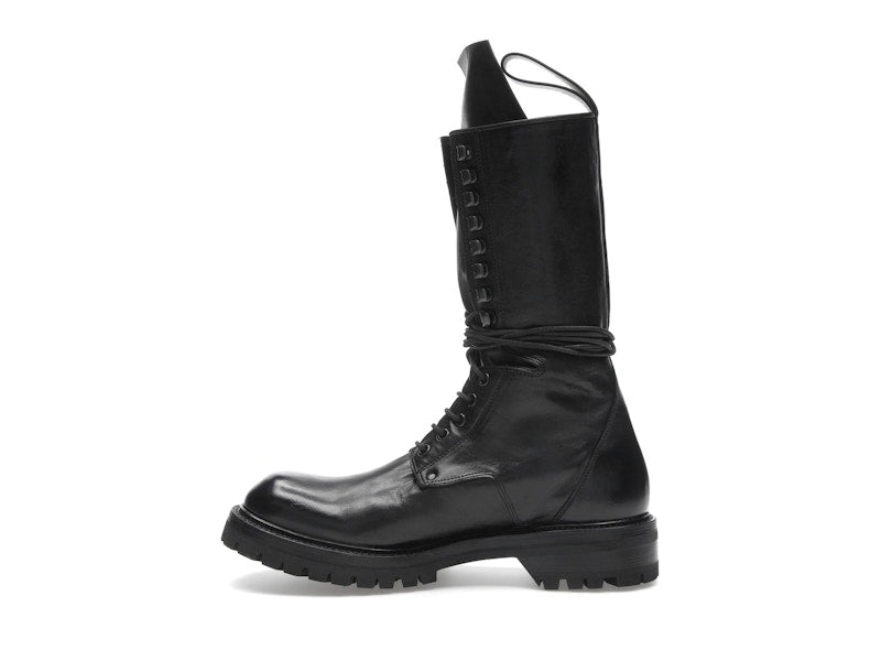 Rick Owens Army Laced Boot Black