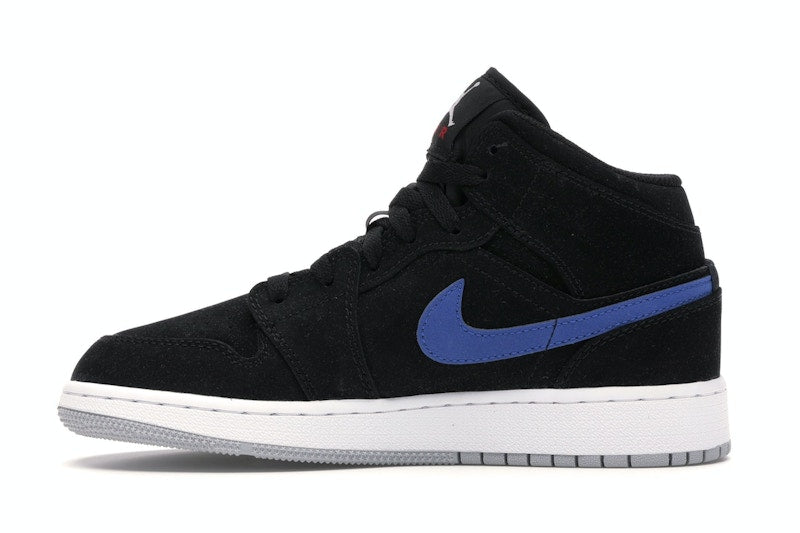 Jordan 1 Mid Multi-Color Swoosh Black (GS)