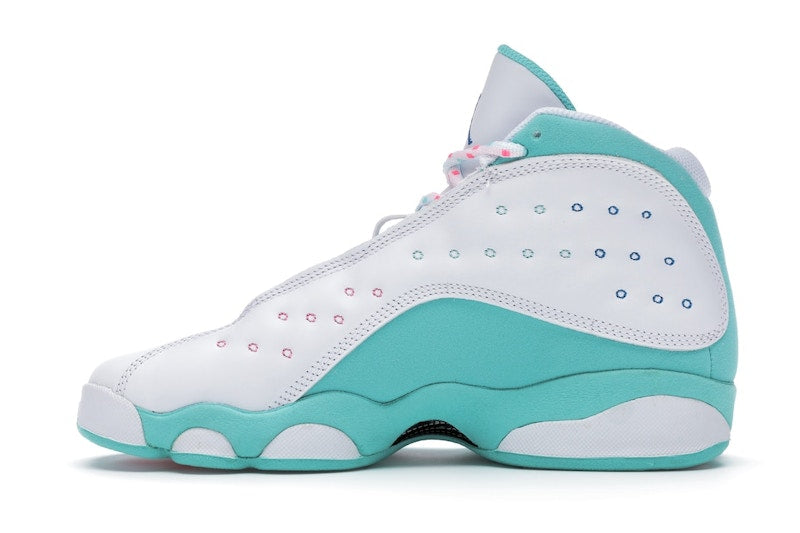 Jordan 13 Retro White Soar Green Pink (GS)