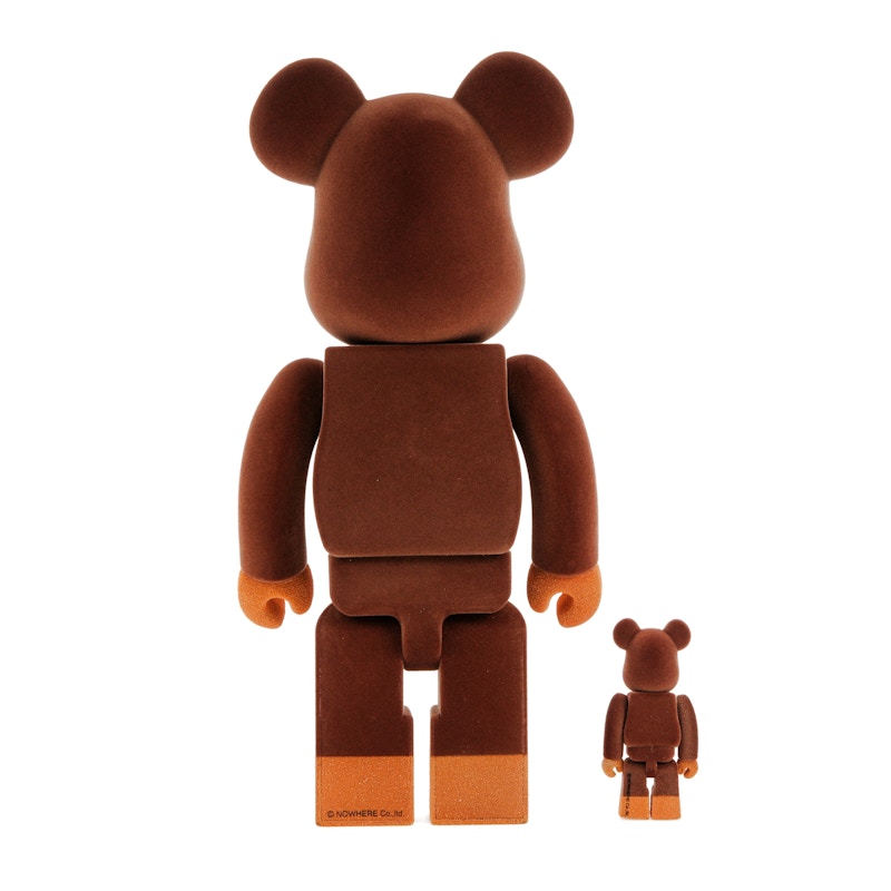 Bearbrick x Bape Baby Milo Flocky Ver. 100% & 400% Set