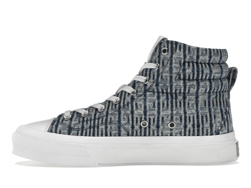 Givenchy City High Top In 4G Denim Blue White