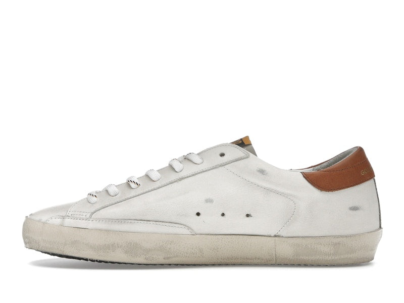 Golden Goose Super-Star White Grey Brown Heel Tab