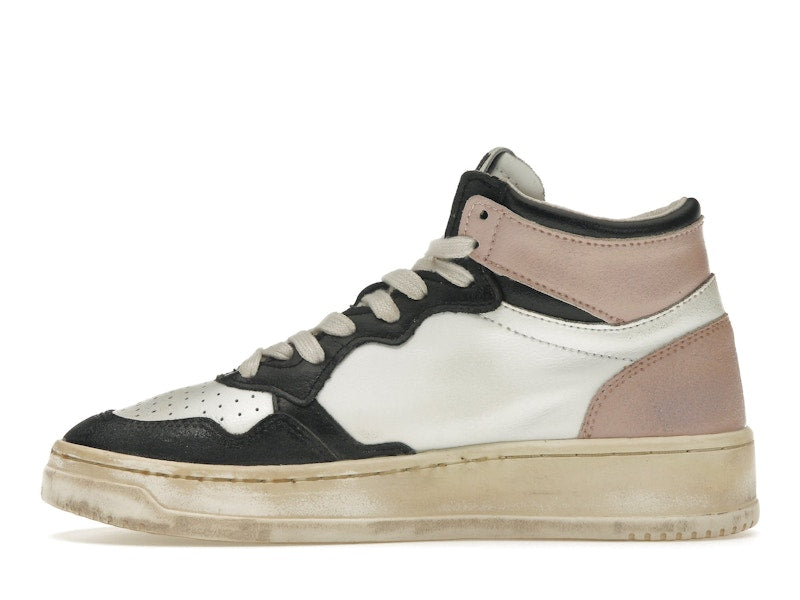 Autry Medalist Leather Mid Super Vintage White Pink Black (Women's)