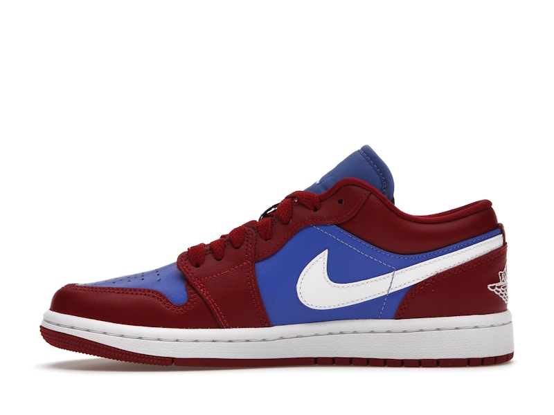Jordan 1 Low Pomegranate Medium Blue (Women's)