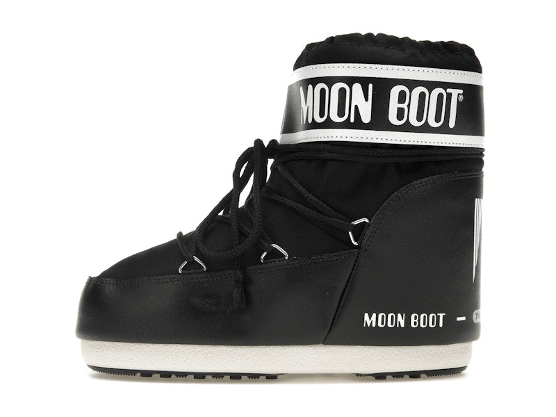 Moon Boot Icon Low Nylon Boot Black White