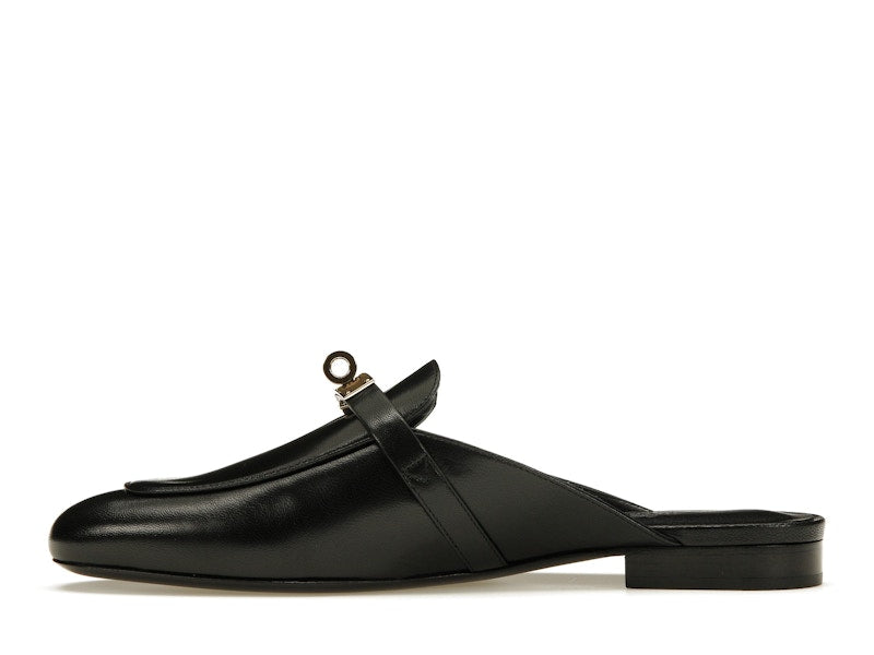 Hermes Oz Mule Noir Goatskin Leather