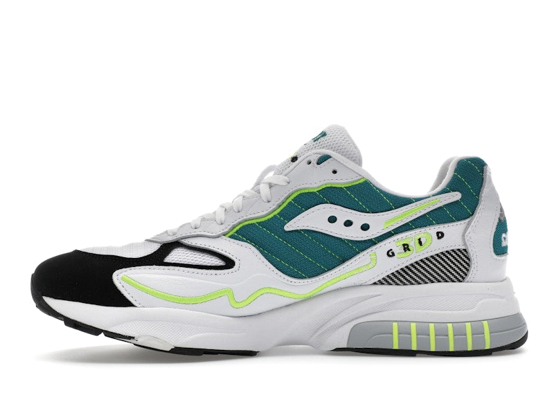 Saucony 3D Grid Hurricane White Green Lime
