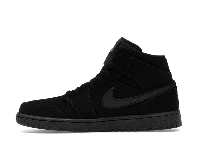 Jordan 1 Mid Black Black White
