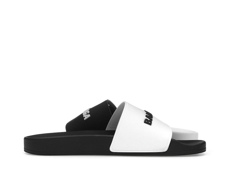 Balenciaga Pool Slides White Black (Women's)
