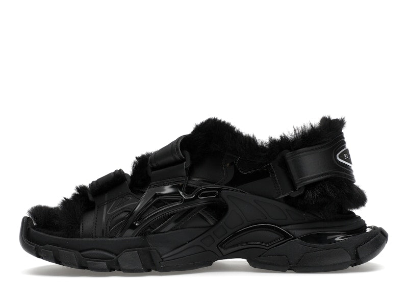 Balenciaga Track Sandal Fake Fur Black (Women's)