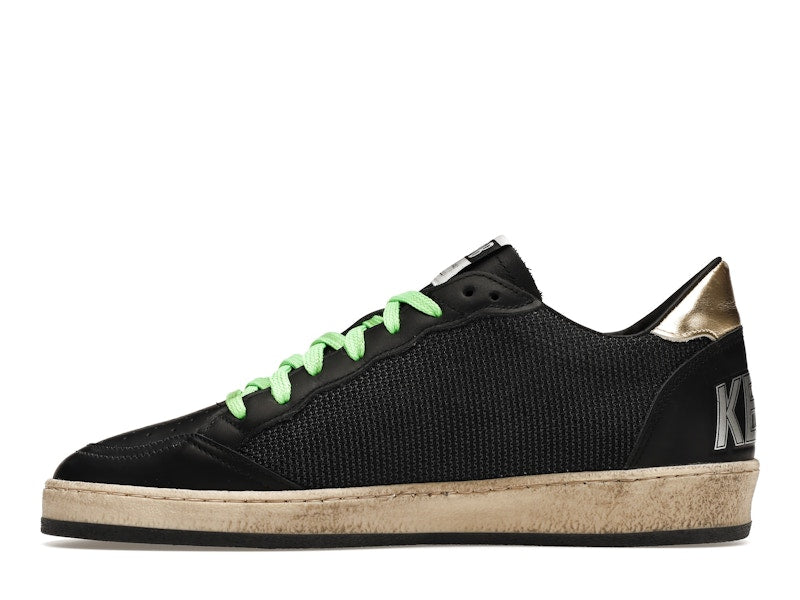 Golden Goose Ball-Star Low Black Fluorescent green