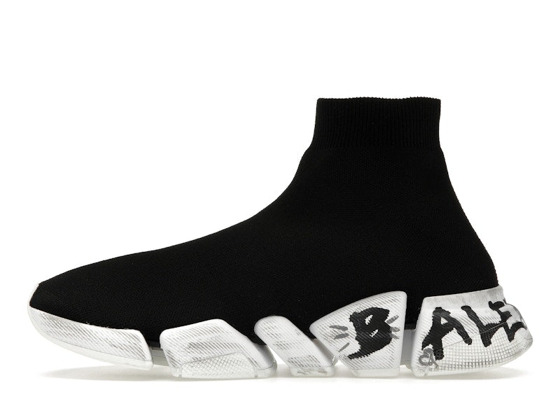 Balenciaga Speed 2.0 Graffiti Recycled Knit Black (Women's)