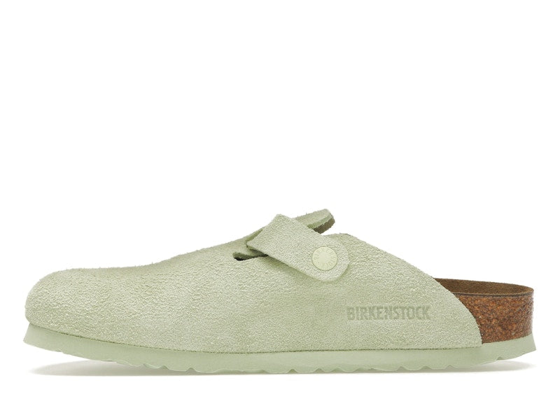 Birkenstock Boston Suede Faded Lime