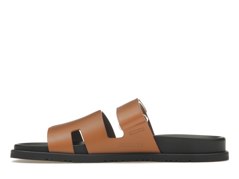 Hermes Chypre Sandal Naturel Black Smooth Calfskin Leather (M)