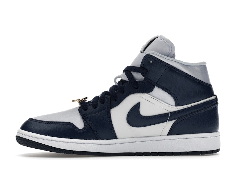 Jordan 1 Mid Football Grey White Midnight Navy (Women's)