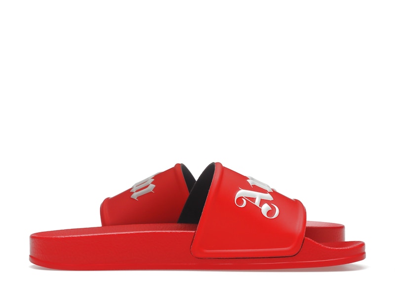 Palm Angels Pool Slides Red White