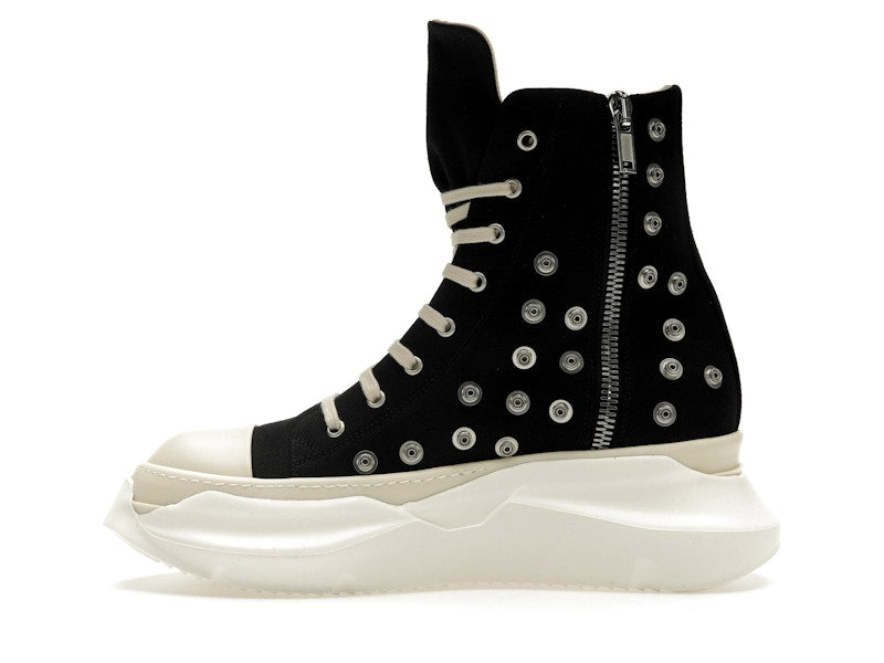 Rick Owens DRKSHDW Abstract Sneaks Studded Eyelets Black Milk